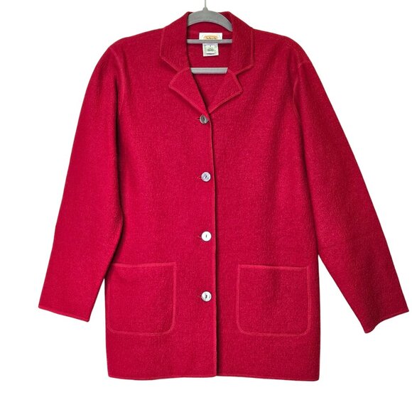 Talbots Womens Vintage Boiled Wool Jacket Cabincore Camping Outdoors s - Picture 2 of 9